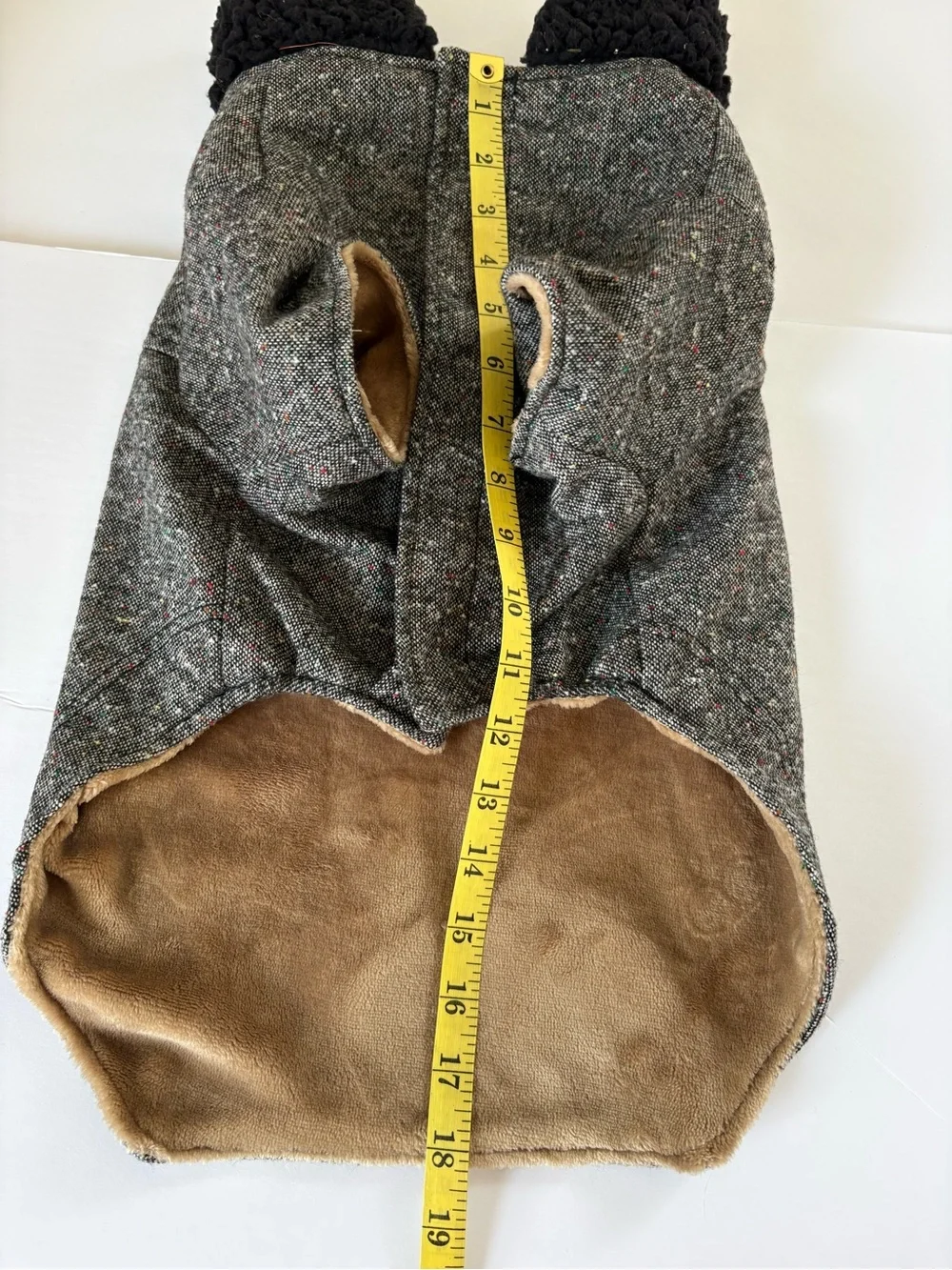 Reddy Grey Black Collar Textured Fleece Dog Jacket Button Up L MultiColor Dot